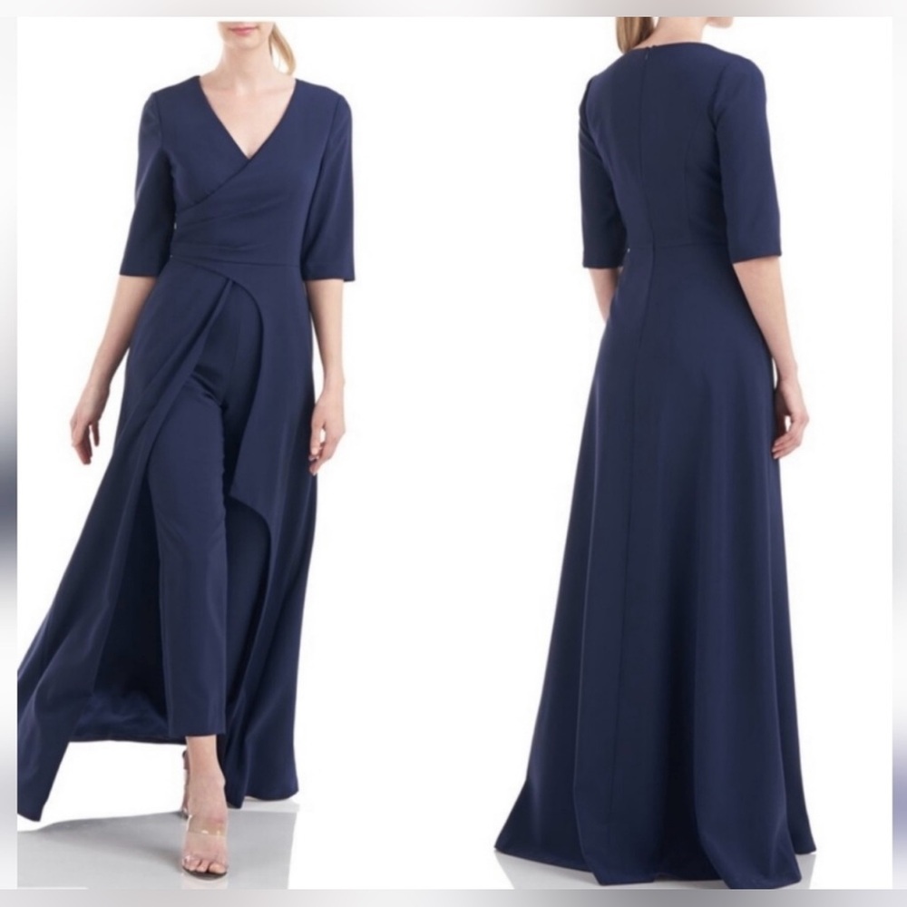 Kay Unger Navy Jumpsuit Size 0